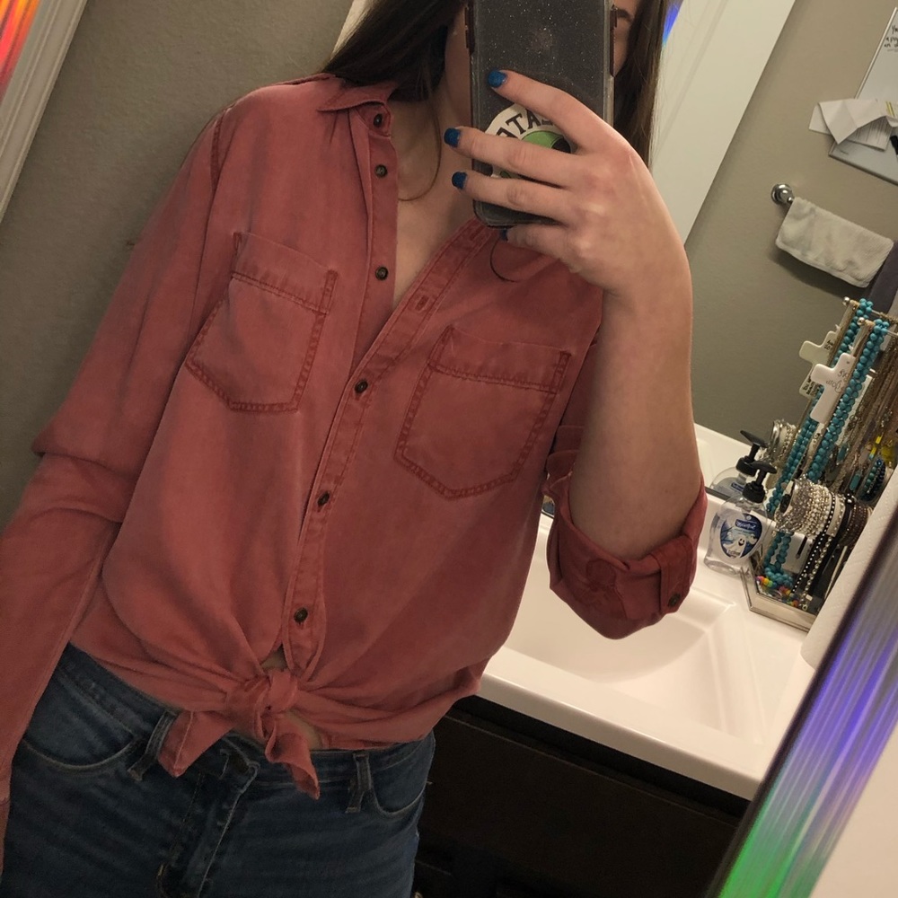 Coral Boyfriend Top
